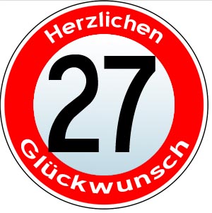 Glckwnsche zum 27. Geburtstag