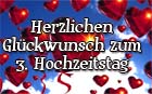 Sprüche zum 3. Hochzeitstag