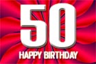 Glückwünsche zum 50. Geburtstag