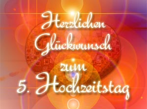 5. Hochzeitstag Glckwnsche