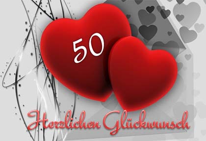 Karte zum 50. Hochzeitstag