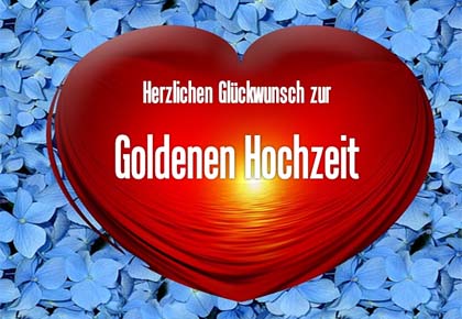 Vorlage für eine Goldhochzeitskarte